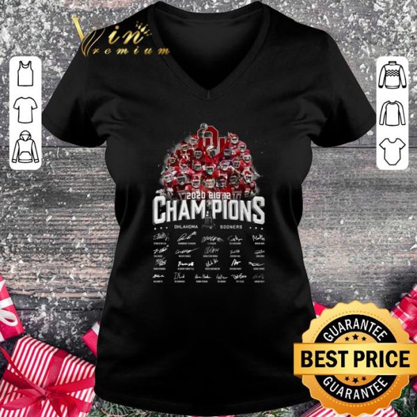 Best NFL 2020 Big 12 Champions Oklahoma Sooners Signatures shirt 2