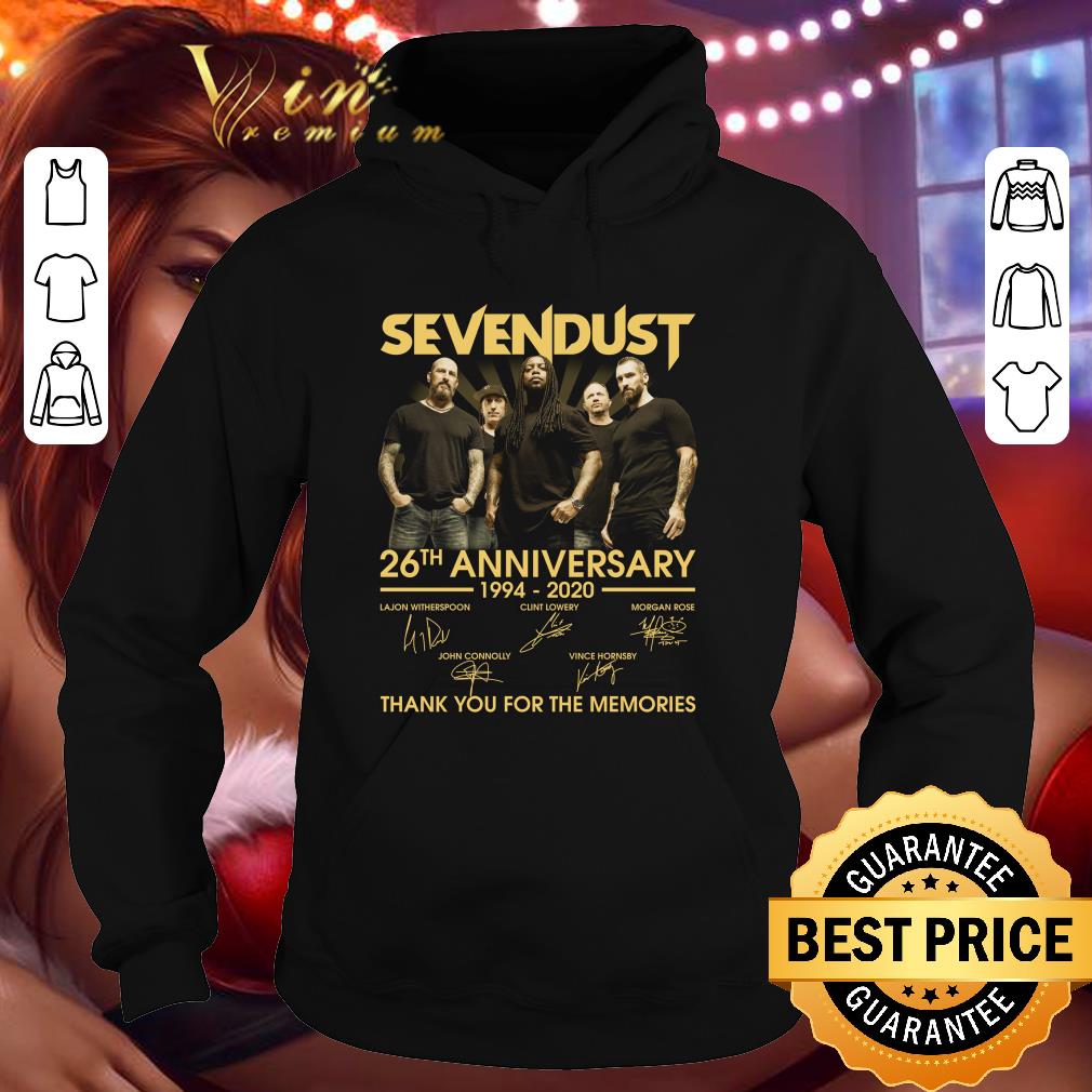 Funny Sevendust 26th Anniversary 1994-2020 Signatures Thank You Memories shirt 9 Funny Sevendust 26th Anniversary 1994-2020 Signatures Thank You Memories shirt