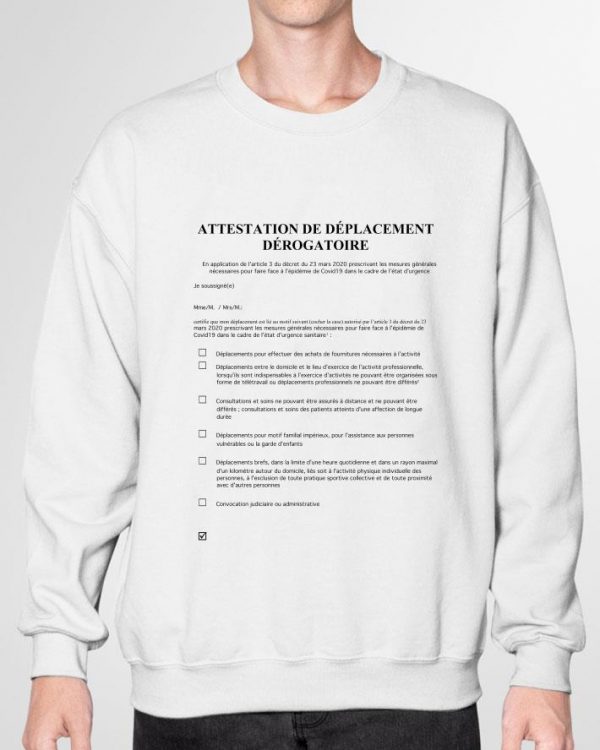 Best Attestation De Deplacement Derogatoire shirt 3