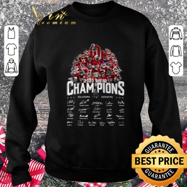 Best NFL 2020 Big 12 Champions Oklahoma Sooners Signatures shirt 3