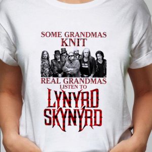 Best Some Grandmas Knit Real Grandmas Listen To Lynyrd Skynyrd Plaid shirt 4