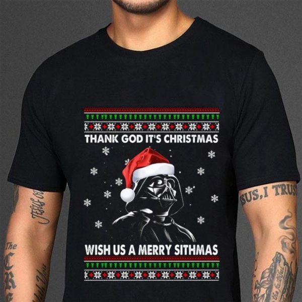 Awesome Star Wars Darth Vader Wish Us A Merry Sithmas Ugly Christmas shirt 3