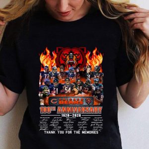 NFL Chicago Bears 100th Anniversary 1920-2020 Signatures shirt 4