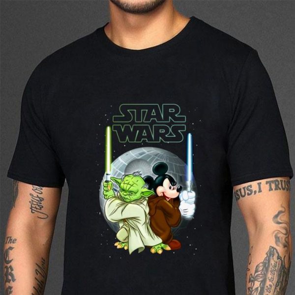 Funny Star Wars Master Yoda and Mickey Mouse shirt 3