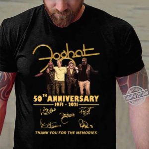 Hot Foghat Band 50th Anniversary 1971-2021 Signatures shirt 5