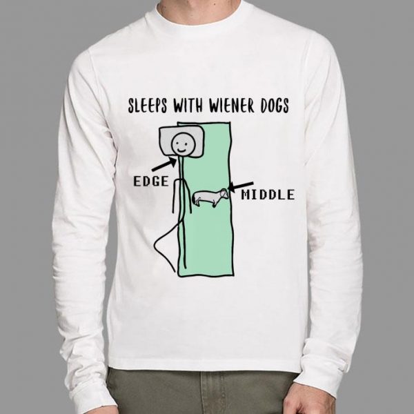 Premium Sleeps With Wiener Dogs Edge Middle shirt 2
