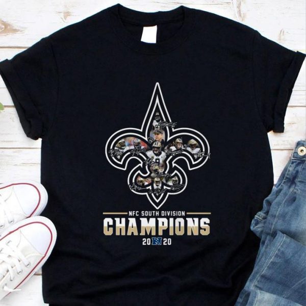 Premium Logo New Orleans Saints Signed NFC South Division Champions 2020 shirt 1