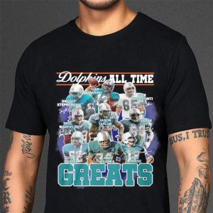 Hot Miami Dolphins All Time Greats Team Players Signatures shirt 5