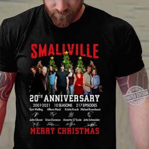 Hot Merry Christmas Smallville 20th Anniversary 2001-2021 10 Seasons 217 Ep shirt 5