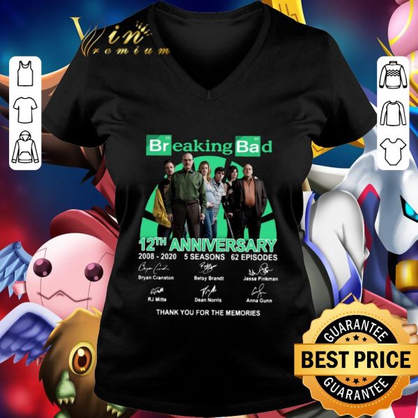Funny 12th Anniversary Breaking Bad 2008-2020 5 Seasons 62 Ep Signed shirt 2