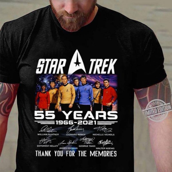 Star Trek 55 Years 1966-2021 Signatures William Shatner shirt 3
