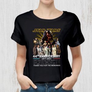 Premium All character Star Wars 44th Anniversary 1977-2021 Signatures shirt 4