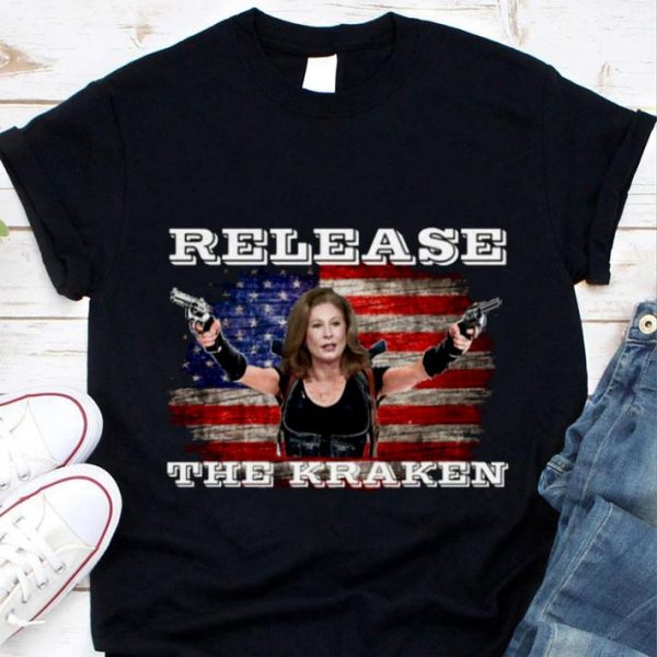 Premium Sidney Powell Release The Kraken Trump American flag shirt 1