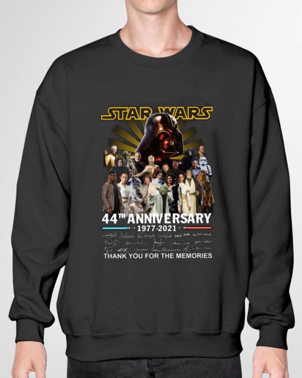 Premium All character Star Wars 44th Anniversary 1977-2021 Signatures shirt 3