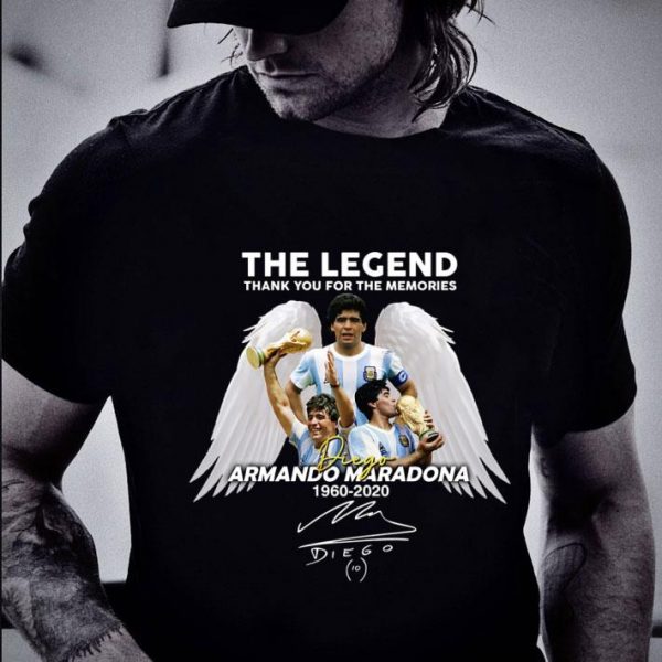 Funny The Legend Thank You For The Memories Diego Armando Maradona RIP shirt 2