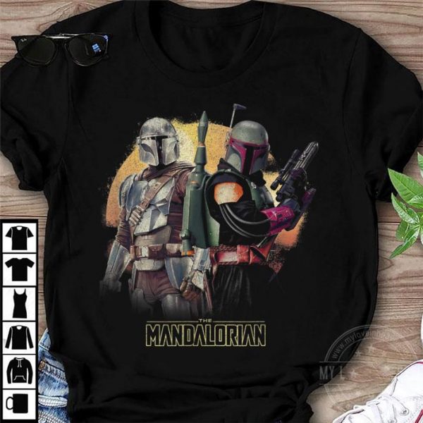 Official Star Wars The Mandalorian & Boba Fett Team Up R15 shirt 1