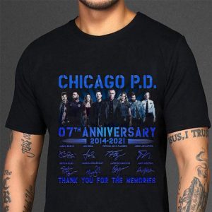 Hot Chicago P.D. TV Series 07th anniversary 2014-2021 Signed Thank You shirt 5