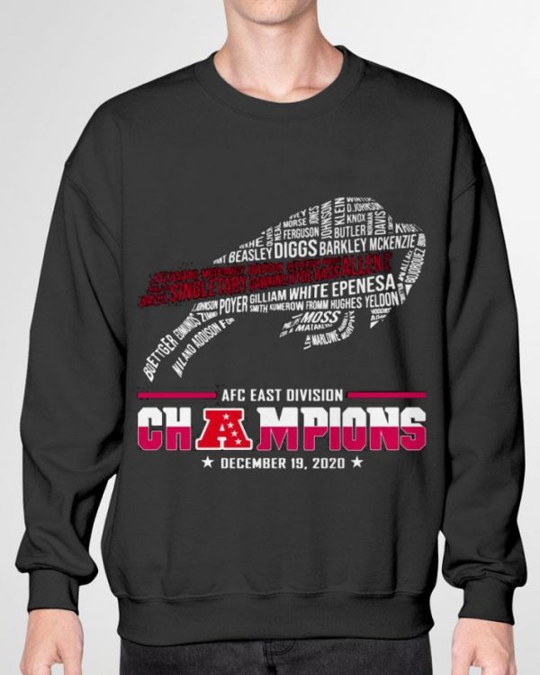 Premium Name Players Buffalo Bills AFC East Division Champions December 19 2020 shirt 3