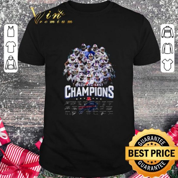 Hot Buffalo Bills NFL 2020 AFC East Champions Signatures shirt 1