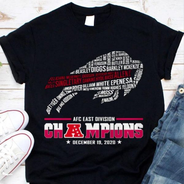 Premium Name Players Buffalo Bills AFC East Division Champions December 19 2020 shirt 1