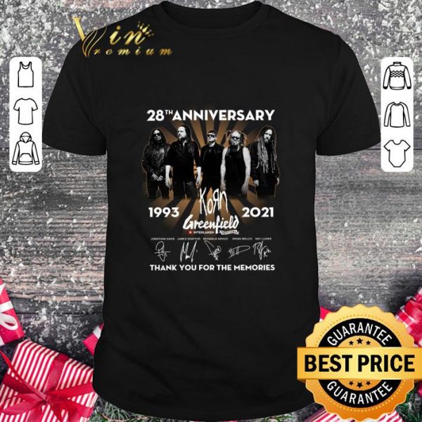 Original 28th Anniversary 1993-2021 Korn Greenfield Festival Signatures shirt 1