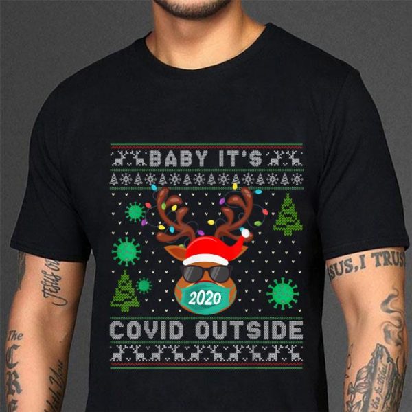 Premium Baby It's 2020 Covid Outside Reindeer Ugly Christmas Sweater shirt 3