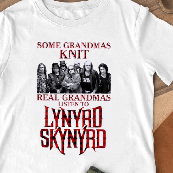 Best Some Grandmas Knit Real Grandmas Listen To Lynyrd Skynyrd Plaid shirt 1