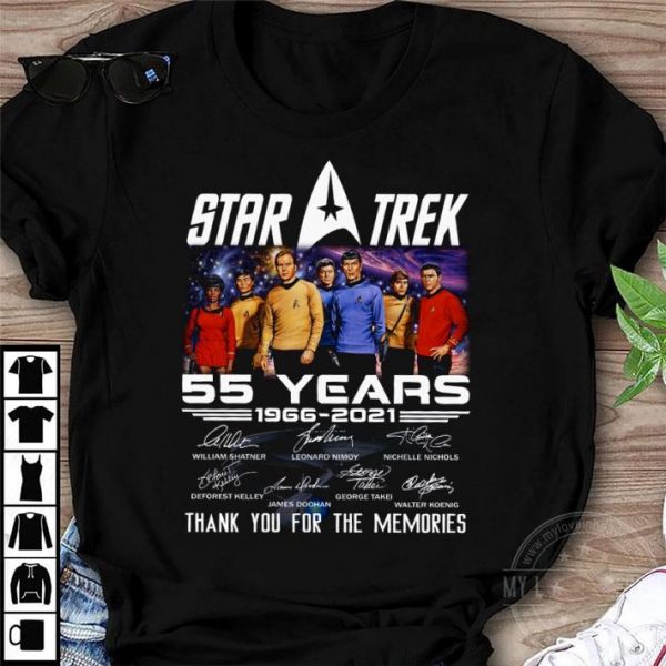 Star Trek 55 Years 1966-2021 Signatures William Shatner shirt 1