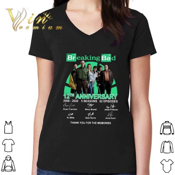 Funny 12th Anniversary Breaking Bad 2008-2020 5 Seasons 62 Ep Signed shirt 3