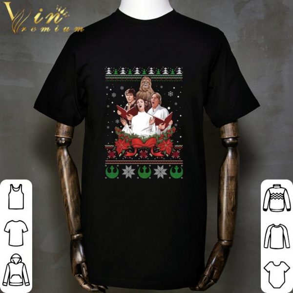 Star Wars characters sing ugly Christmas shirt 2