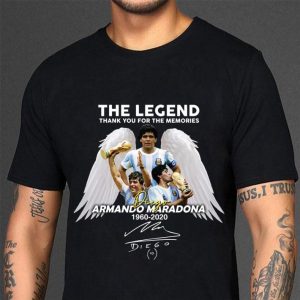 Funny The Legend Thank You For The Memories Diego Armando Maradona RIP shirt 5