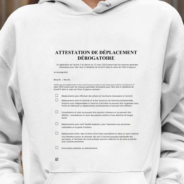 Best Attestation De Deplacement Derogatoire shirt 9 Best Attestation De Deplacement Derogatoire shirt