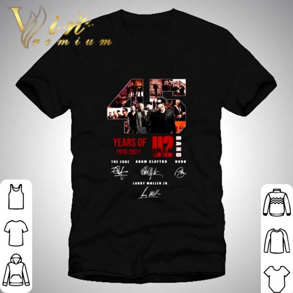 Thank You 45 Years Of 1976-2021 U2 Band Signatures shirt 1