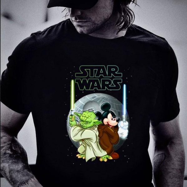 Funny Star Wars Master Yoda and Mickey Mouse shirt 2