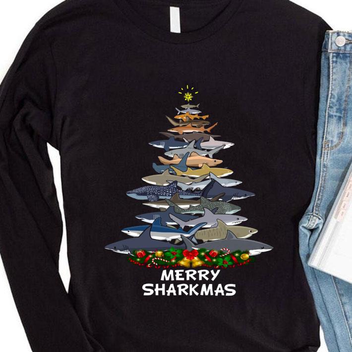 Awesome Sharks Merry Sharkmas Christmas Tree 2020 shirt