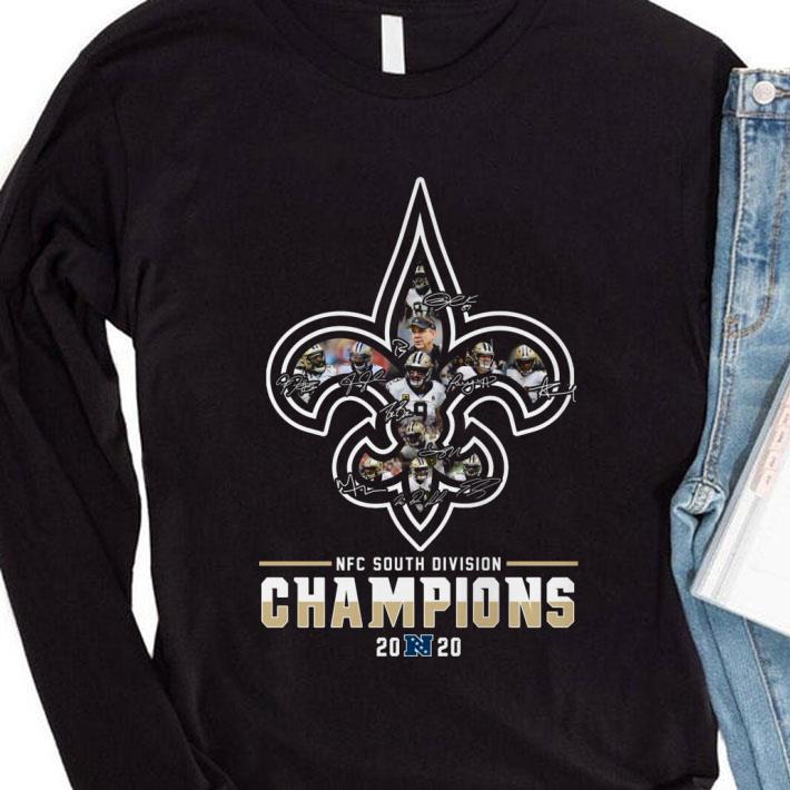 Premium Logo New Orleans Saints Signed NFC South Division Champions 2020 shirt 9 Premium Logo New Orleans Saints Signed NFC South Division Champions 2020 shirt