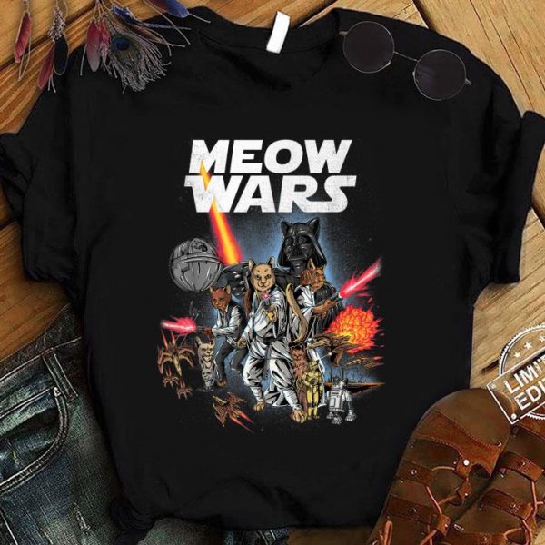 Premium Meow Wars Cat Star Wars Lover Gift Cat Mom shirt 1