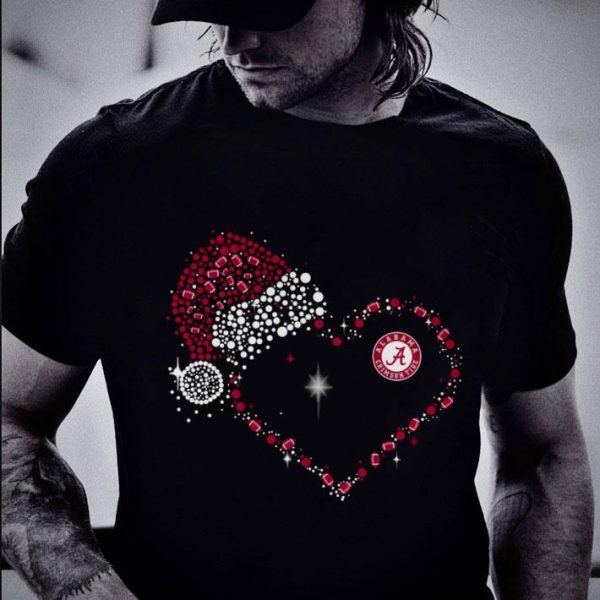 Best Santa Alabama Crimson Tide Heart Christmas shirt 2