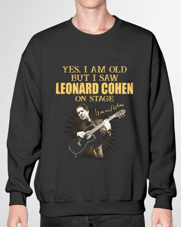 Best Yes I Am Old But I Saw Leonard Cohen On Stage Play Guitar Signature shirt 3