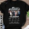 Fast & furious 20 years 2001-2021 thank you for the memories shirt 6