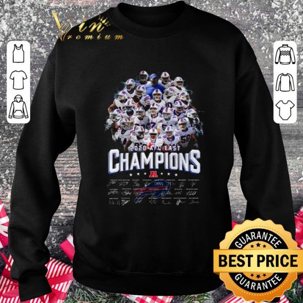 Hot Buffalo Bills NFL 2020 AFC East Champions Signatures shirt 3