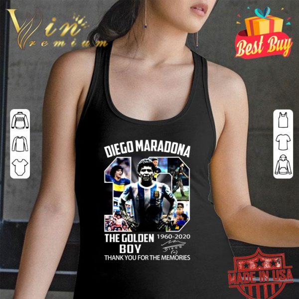 Funny 10 Diego Maradona RIP The Golden Boy 1960-2020 Signed Thank You shirt 3