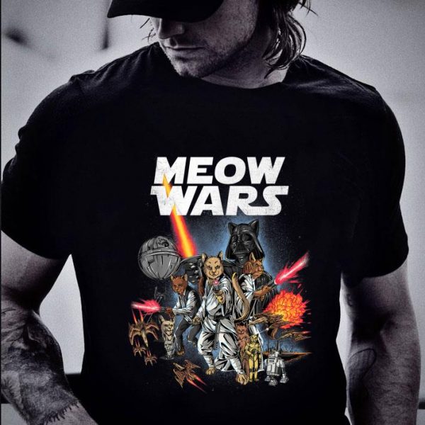 Premium Meow Wars Cat Star Wars Lover Gift Cat Mom shirt 2