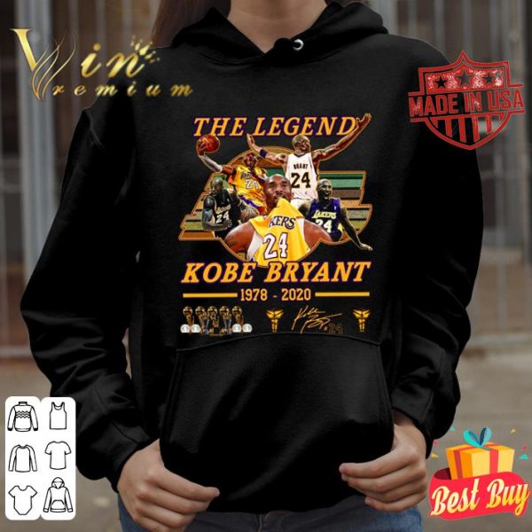 Best Vintage LA Lakers The Legend Kobe Bryant 1978-2020 Signature shirt 4