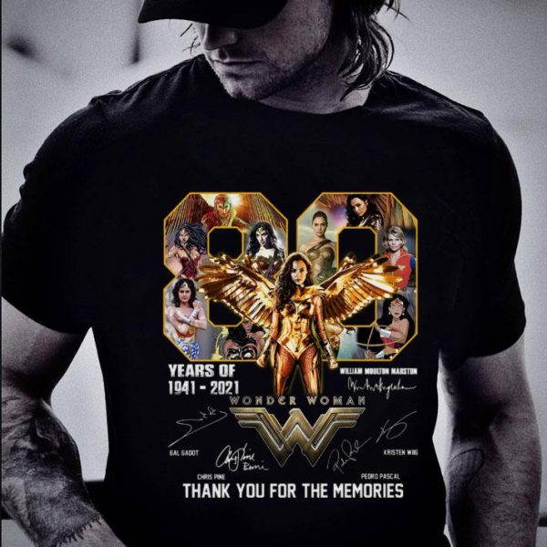 Premium 80 years of 1941-2021 Wonder Woman Gal Gadot signatures shirt 2