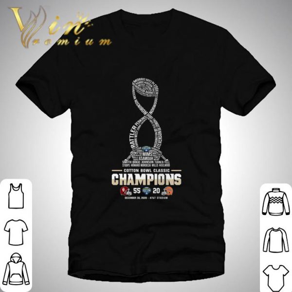 Name Player Cotton Bowl Classic Champions Oklahoma Sooners 55-20 shirt 1