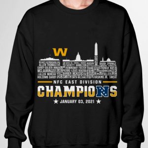 Washington Football Team 2021 NFC East Division Champions Name Player shirt 6