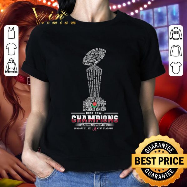 Funny Alabama Crimson Tide Name Players 2021 Cup Bowl Champions shirt 2