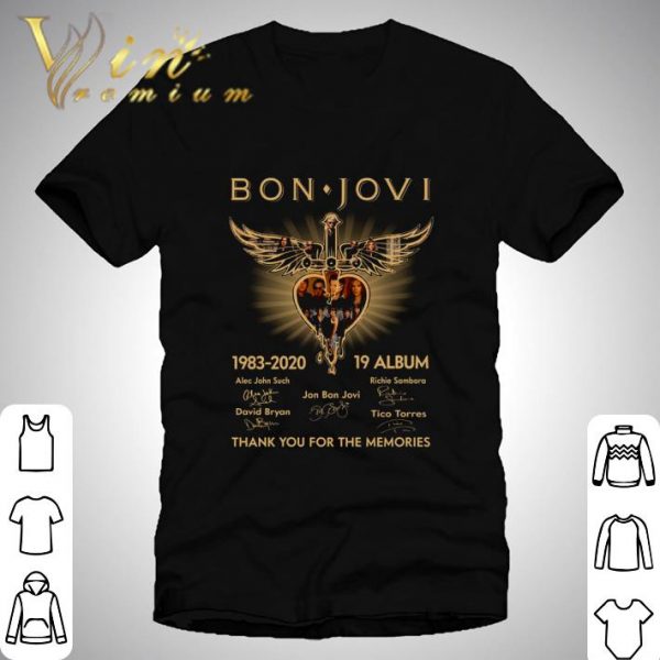 Bon Jovi 1983-2020 19 Album Signatures Jon Bon Jovi shirt 1
