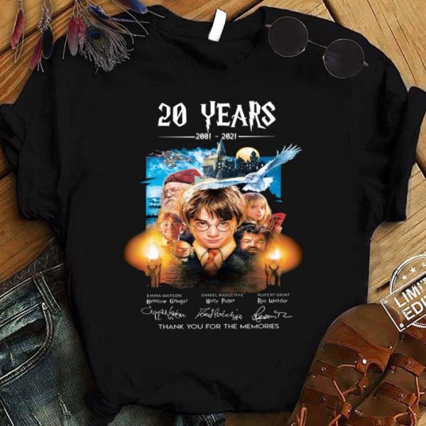 Thank You Memories Harry Potter 20 Years 2001-2021 Signatures shirt 1